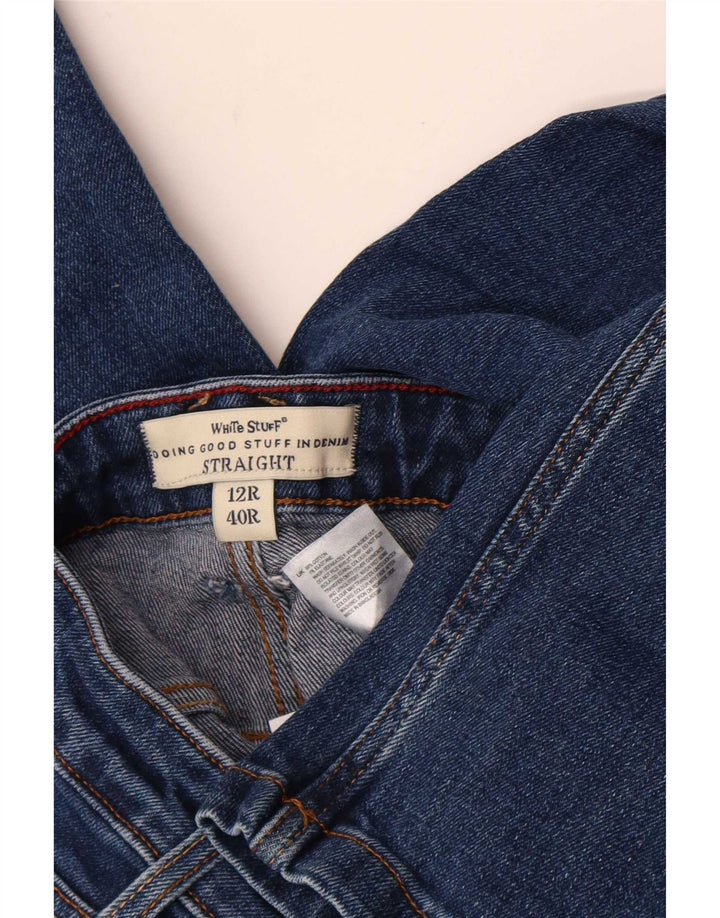 White Stuff Womens Straight Jeans UK 12 Medium W30 L30 Blue Cotton