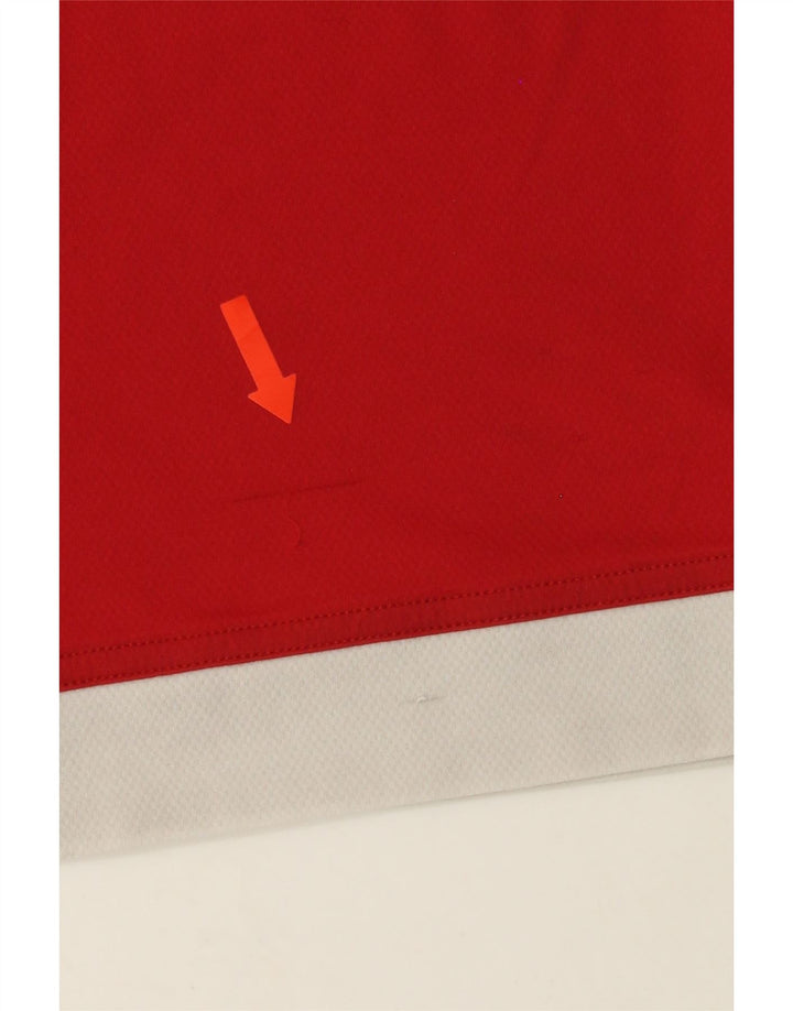 ADIDAS Mens Climalite T-Shirt Top Medium Red Colourblock Vintage Adidas and Second-Hand Adidas from Messina Hembry 