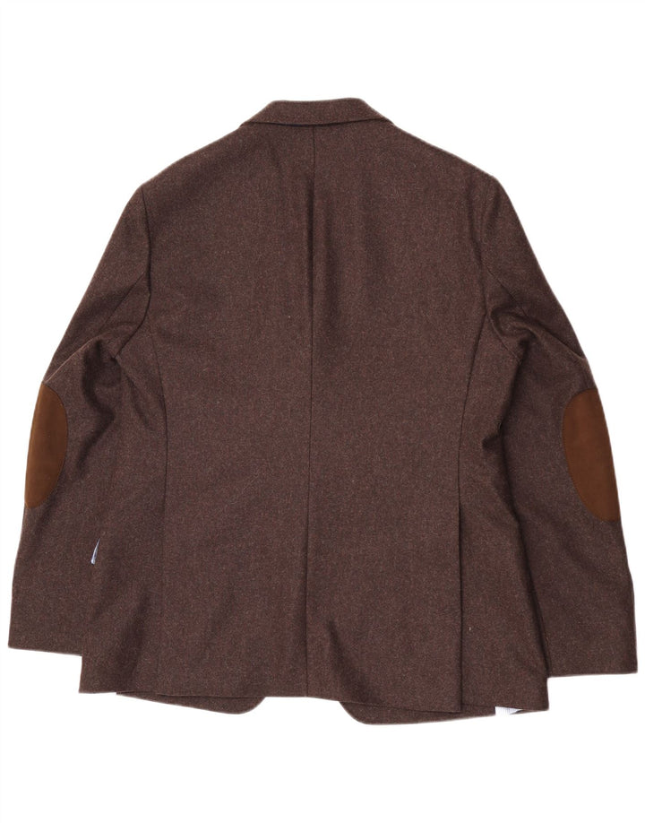 Sarar Mens 2 Button Blazer Jacket UK 40 Large Brown Wool