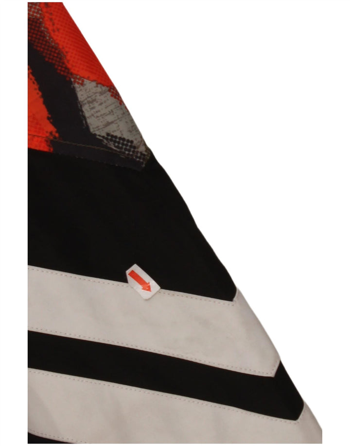 SUPERDRY Mens Hooded Pullover Rain Jacket UK 40 Large Black Spotted