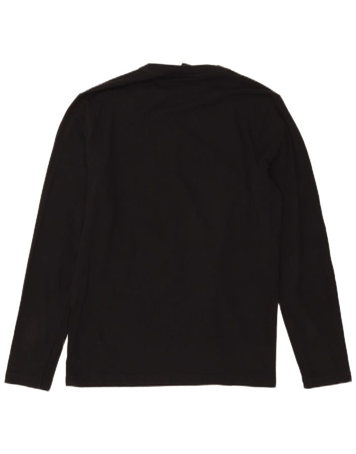 Hugo Boss Mens Top Long Sleeve Medium Black Cotton