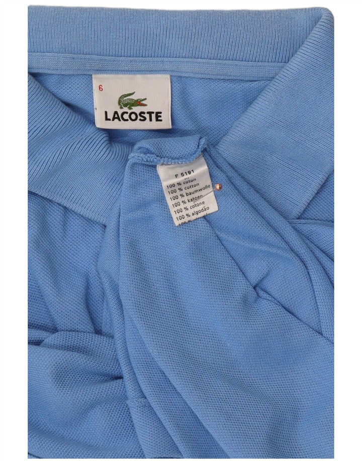 LACOSTE Mens Polo Shirt Size 6 XL Blue Cotton