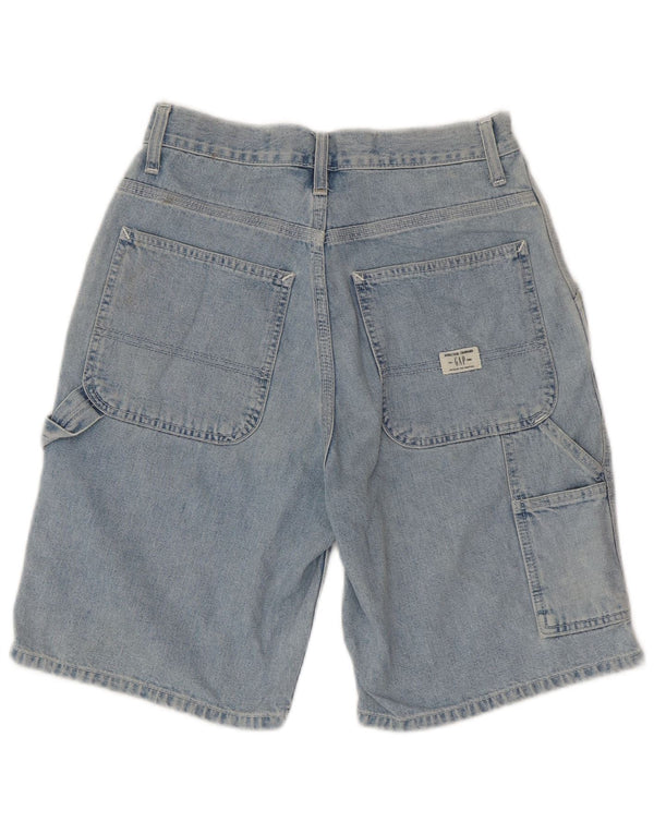 GAP Mens Carpenter Cargo Denim Shorts W28 Small Blue Cotton