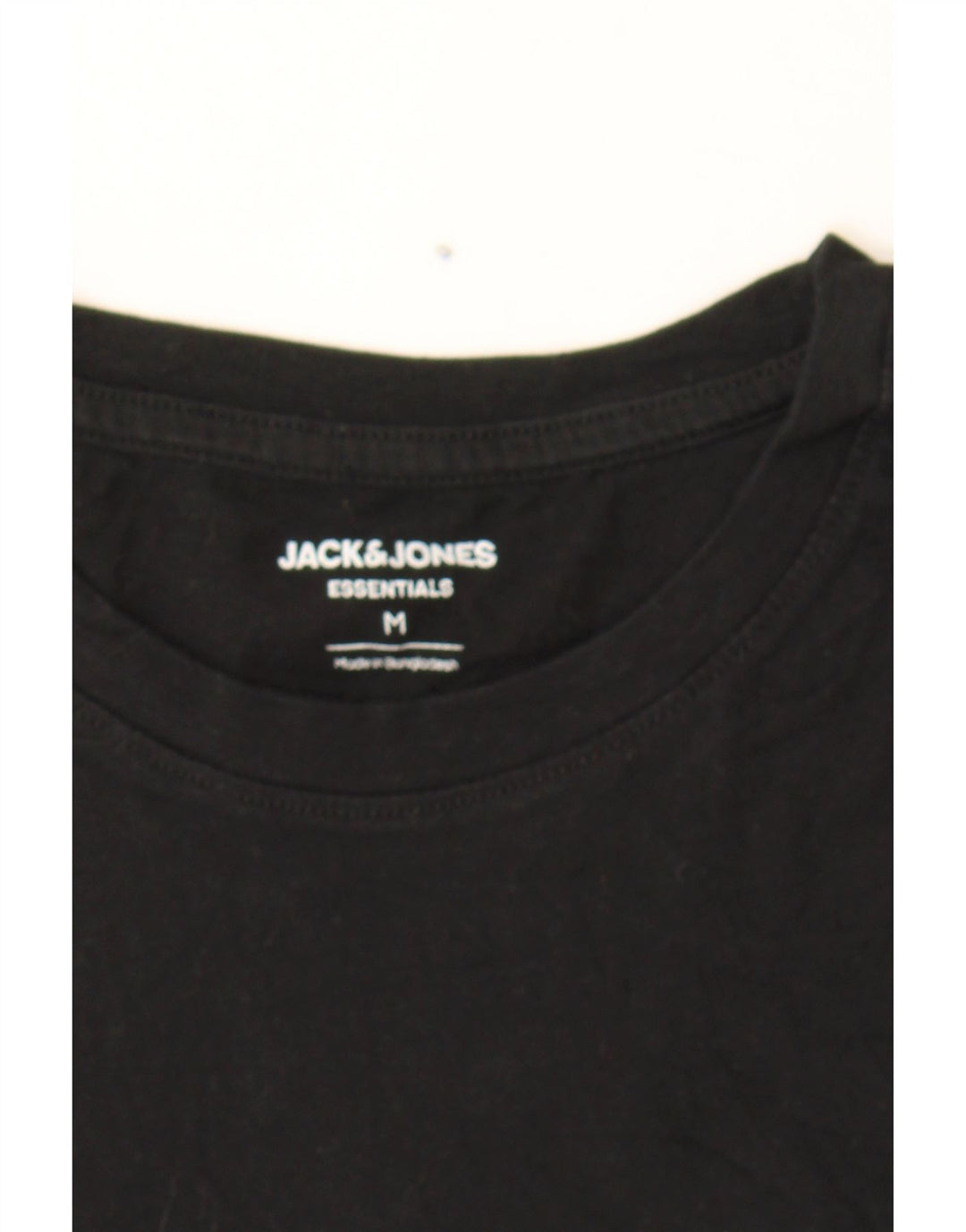 JACK & JONES Mens T-Shirt Top Medium Black Cotton Vintage Jack & Jones and Second-Hand Jack & Jones from Messina Hembry 