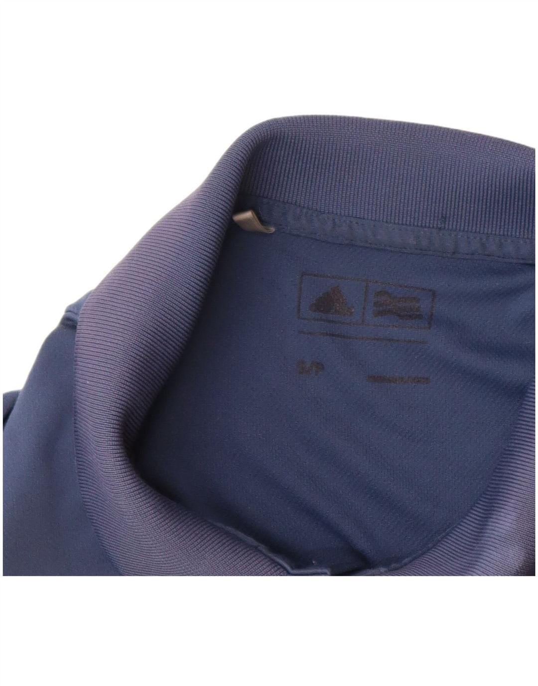 ADIDAS Mens Polo Shirt Small Navy Blue Polyester