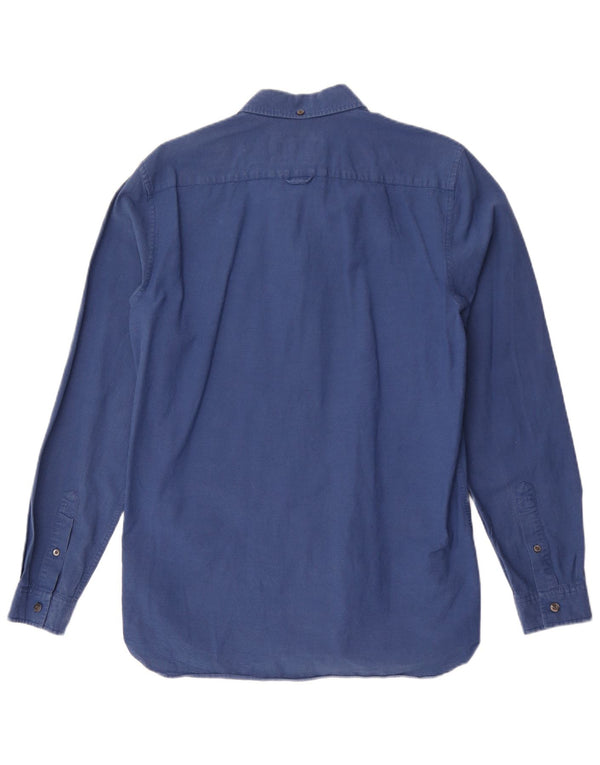 Lacoste Mens Slim Fit Shirt Size 40 Medium Navy Blue Cotton