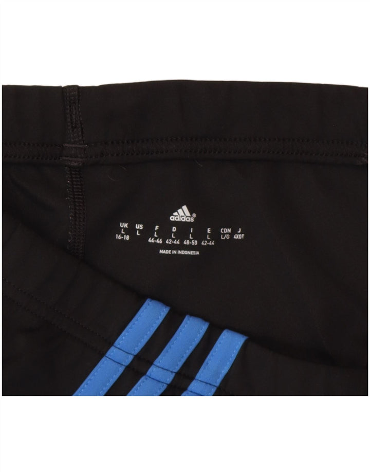 Adidas Womens Capri Leggings UK 16/18 Large  Black Polyester