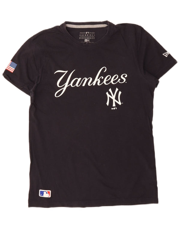 Genuine Merchandise Mens Yankees Graphic T-Shirt Top Small Navy Blue Cotton