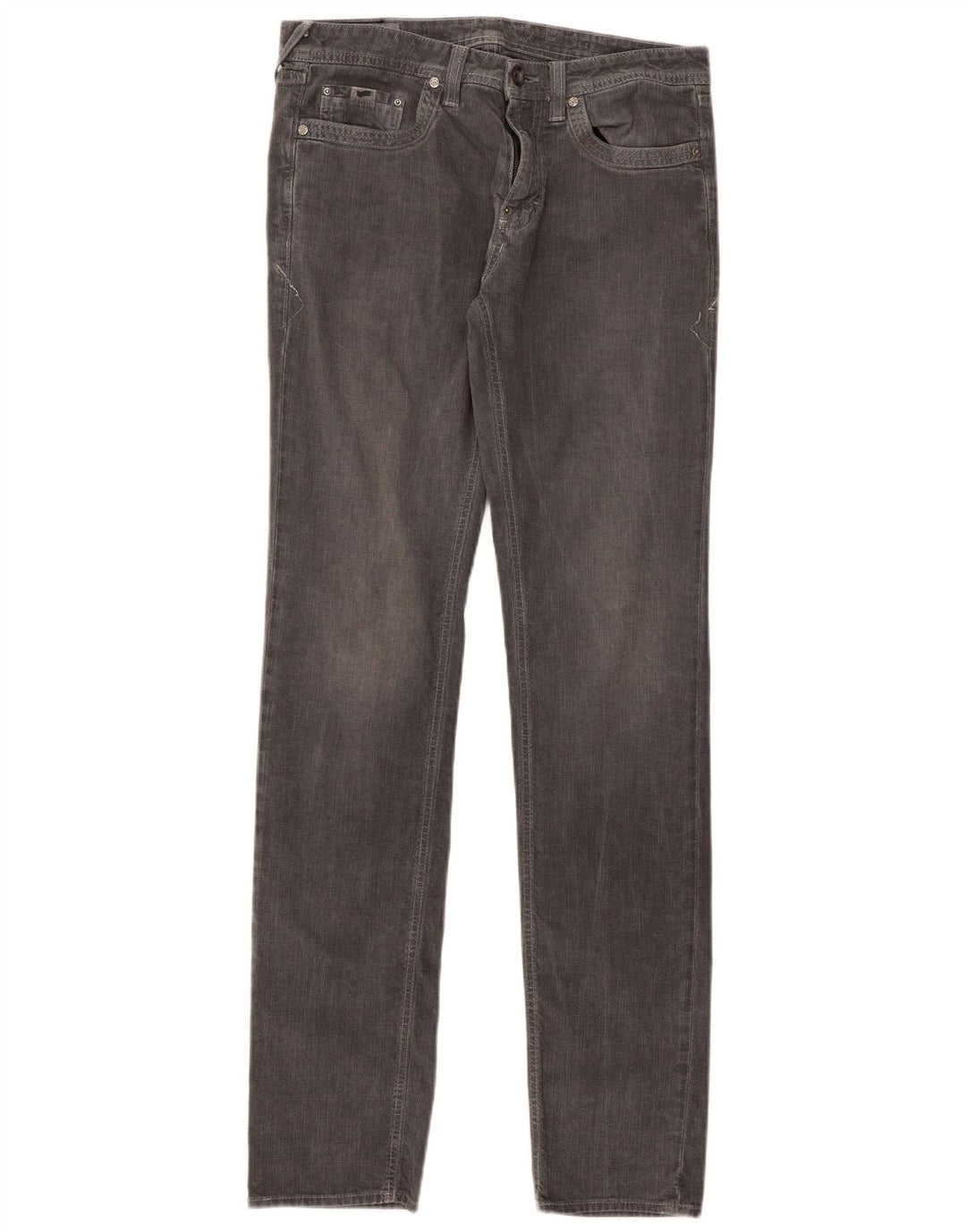 Gas Mens Albert Slim Jeans W32 L34 Grey Cotton