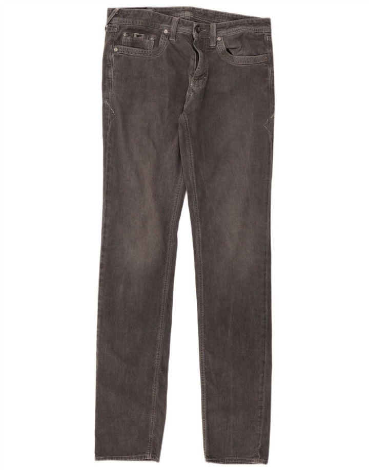 Gas Mens Albert Slim Jeans W32 L34 Grey Cotton