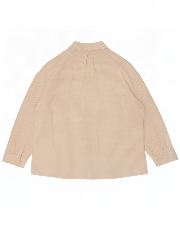 Marks & Spencer Womens Oversized Shirt Blouse UK 16 Large Off White Viscose