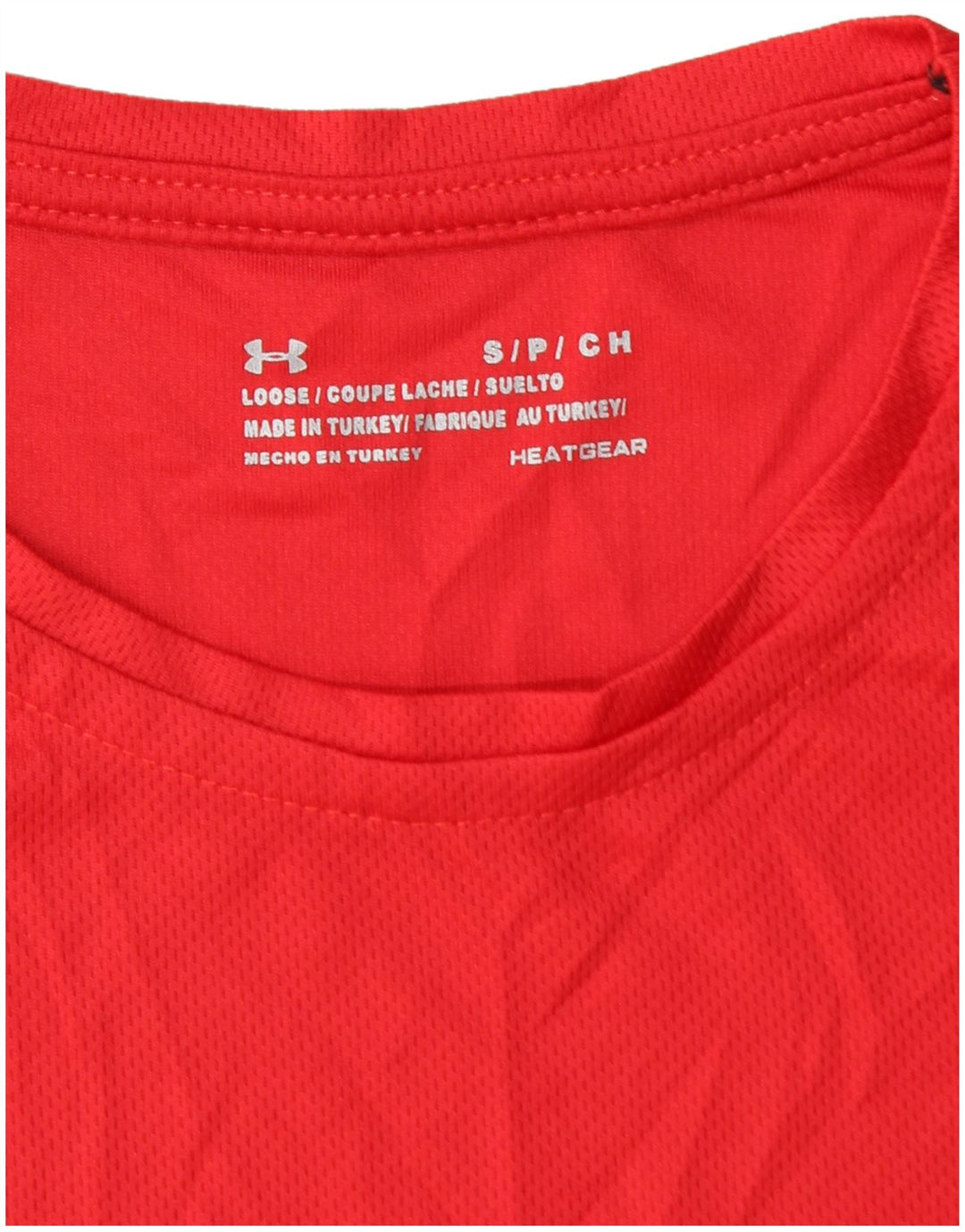 UNDER ARMOUR Mens Heat Gear T-Shirt Top Small Red