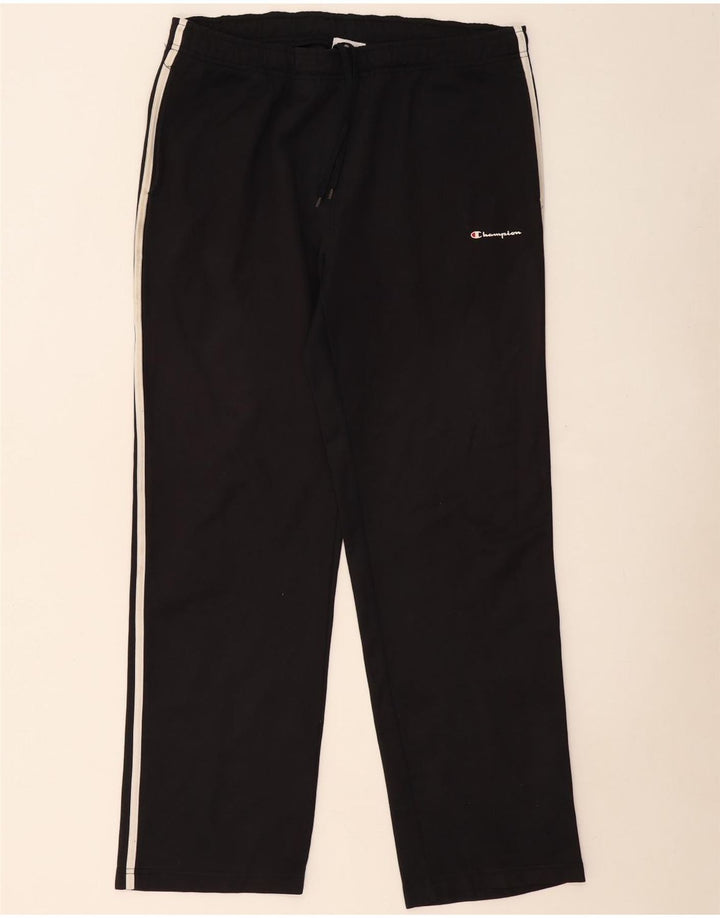 Champion Mens Tracksuit Trousers Large Black Cotton