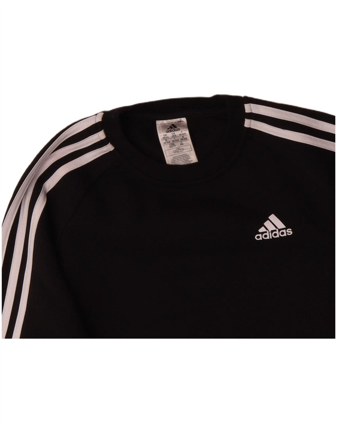 ADIDAS Womens Oversized Sweatshirt Jumper UK 0/2 XS Black Cotton