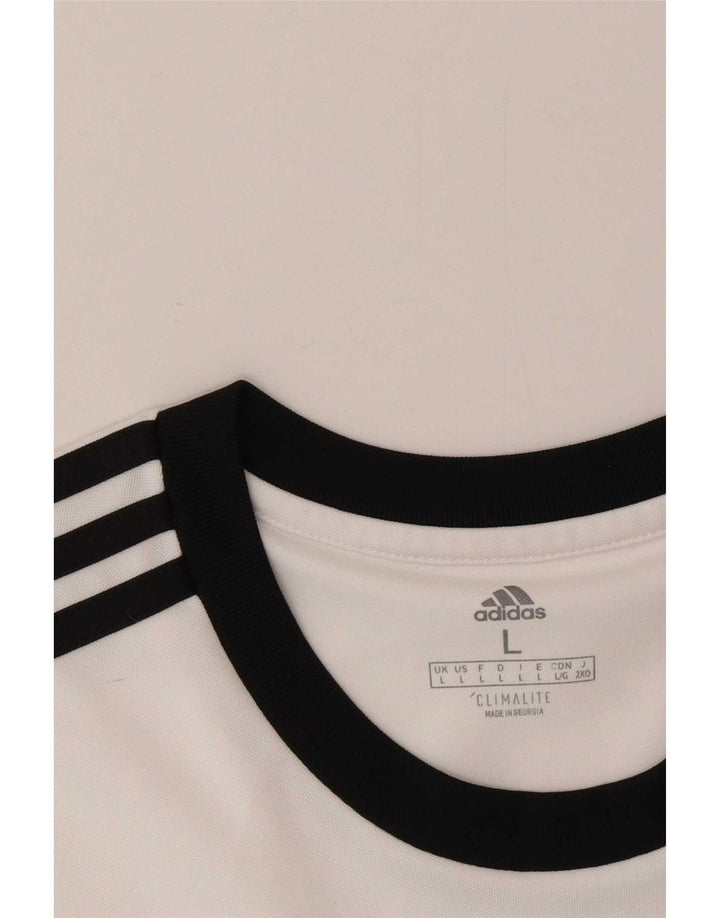 Adidas Mens Climalite T-Shirt Top Large White Polyester