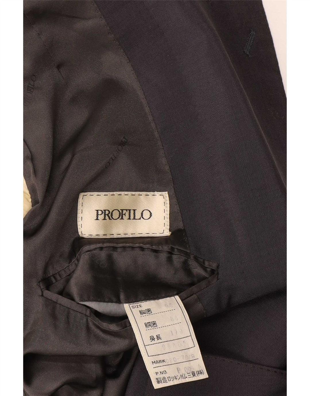 Profilo Mens 3/4 Sleeve Double Breasted Blazer Jacket UK 38 Medium Grey