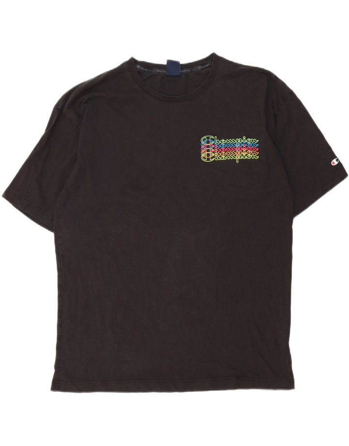 Champion Mens Graphic T-Shirt Top 2XL Black