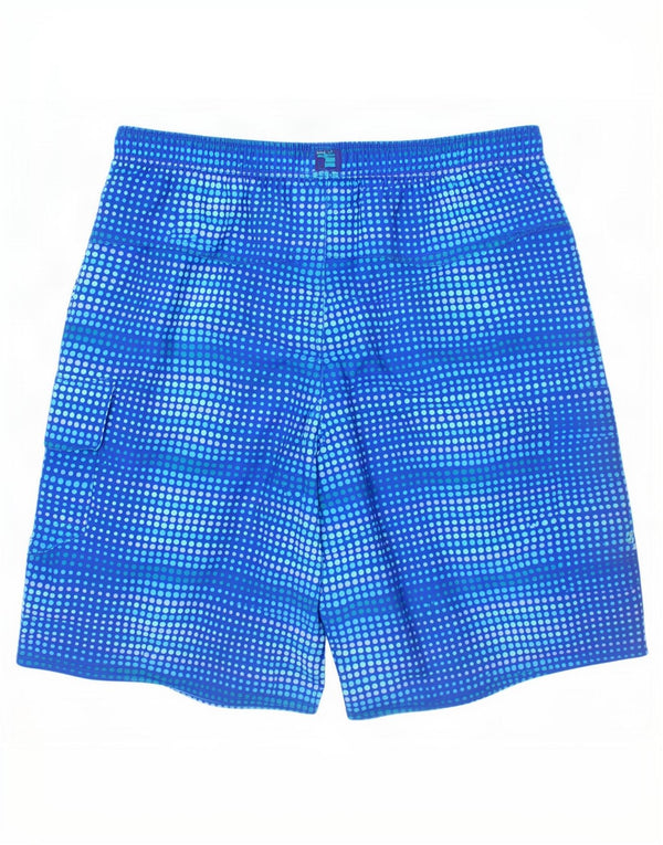 L.L.Bean Boys Swimming Shorts 15-16 Years Blue Spotted Polyester