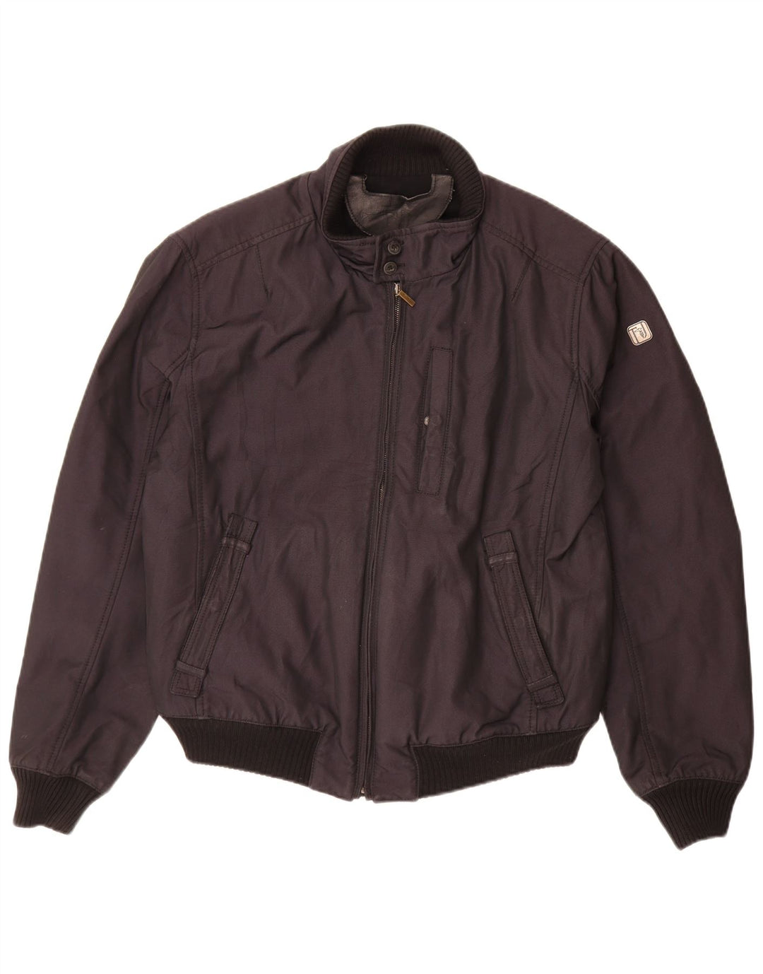 TRUSSARDI JEANS Mens Bomber Jacket IT 52 XL Black Polyester