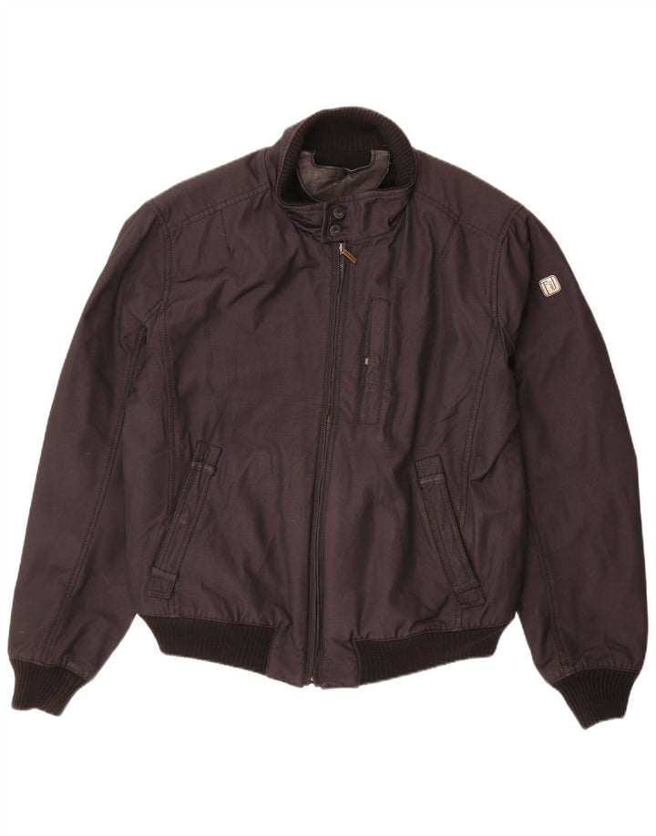 TRUSSARDI JEANS Mens Bomber Jacket IT 52 XL Black Polyester