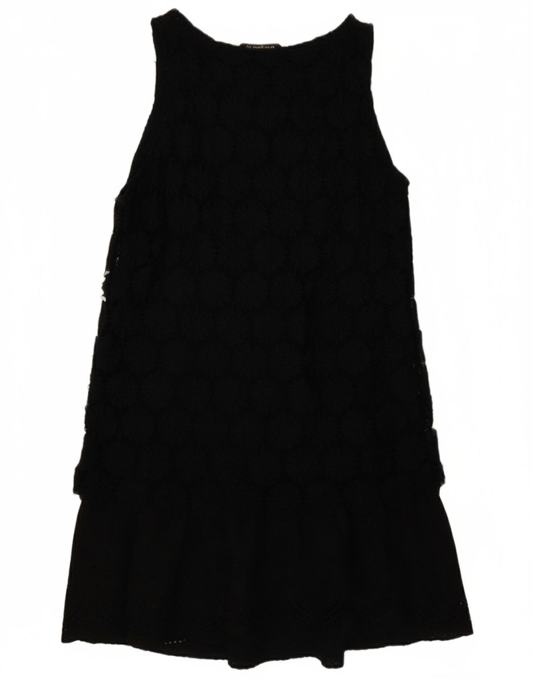 DESIGUAL Womens Sleeveless Shift Dress EU 40 Medium Black Polyester