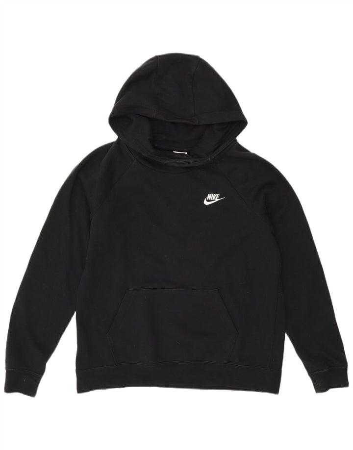NIKE Womens Hoodie Jumper UK 14 Medium Black
