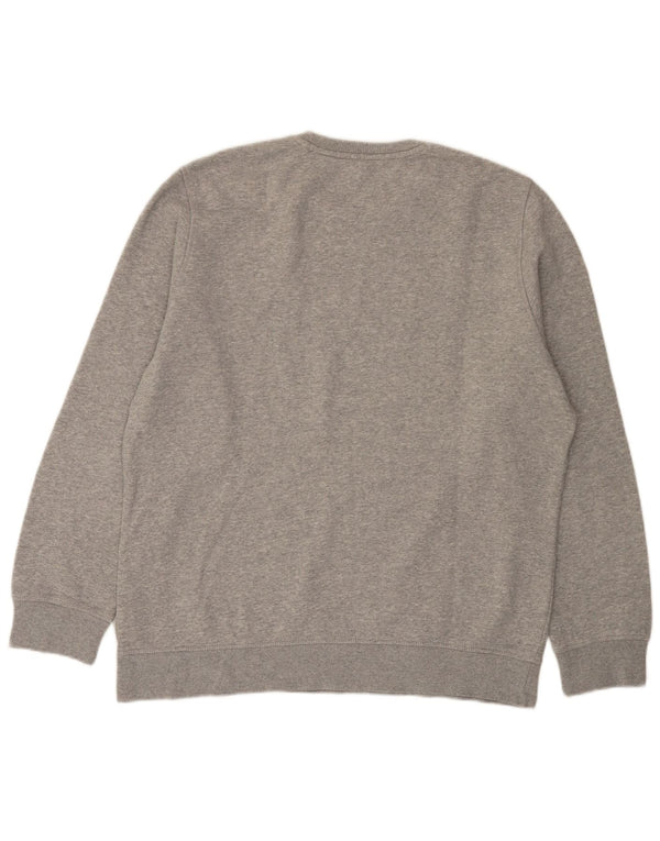 Reebok Mens Sweatshirt Jumper Large Grey Flecked Cotton