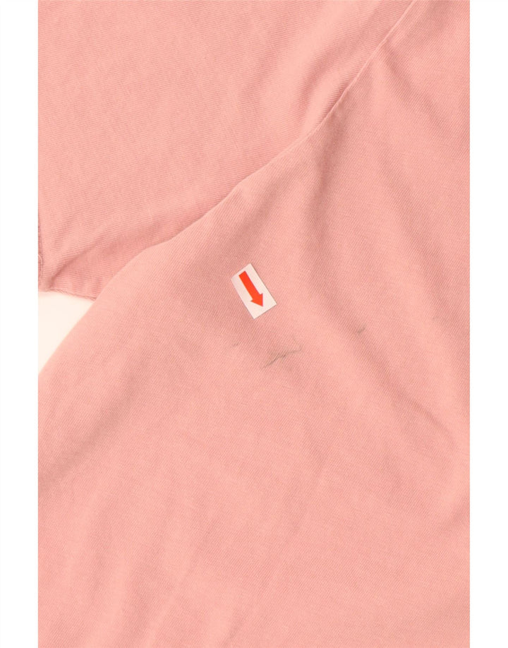 ADIDAS Womens Graphic T-Shirt Top UK 6 XS Pink Cotton