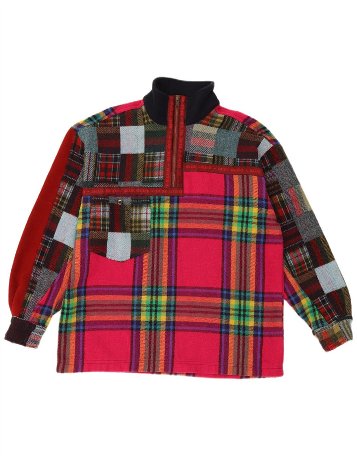 Vintage Mens Pullover Flannel Shirt Large Multicoloured Plaid Acrylic