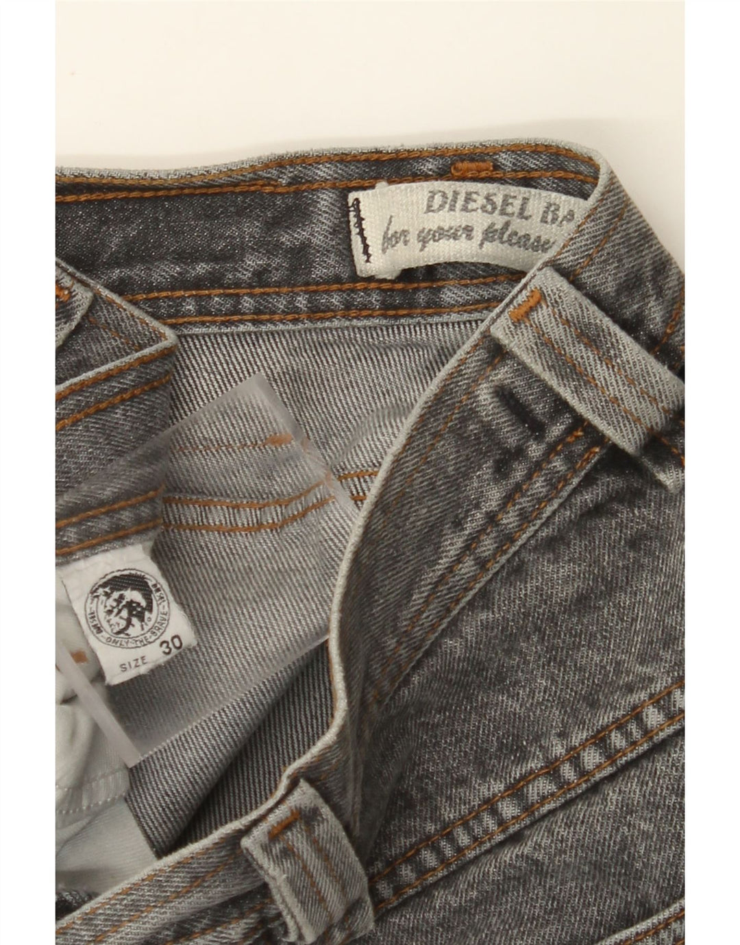 DIESEL Mens Tapered Jeans W30 L29 Grey Cotton