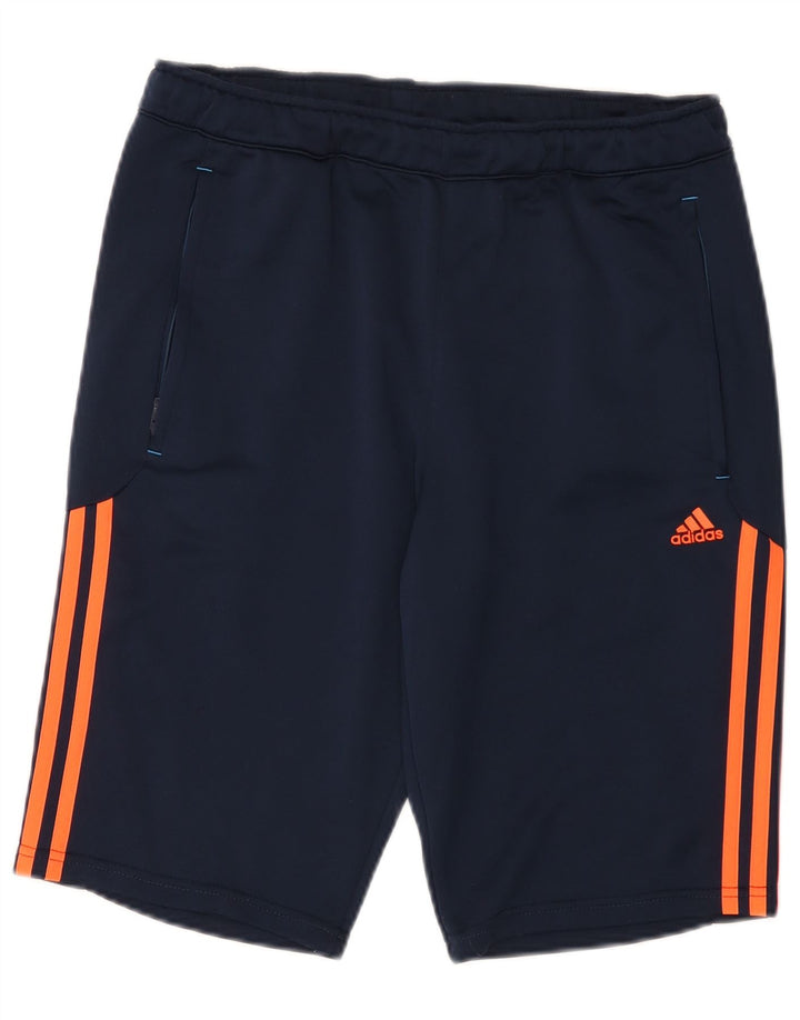 ADIDAS Mens Climalite Sport Shorts Medium  Navy Blue Polyester