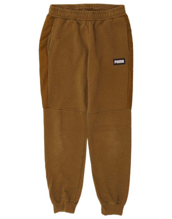 PUMA Boys Tracksuit Trousers Joggers 11-12 Years  Khaki Cotton