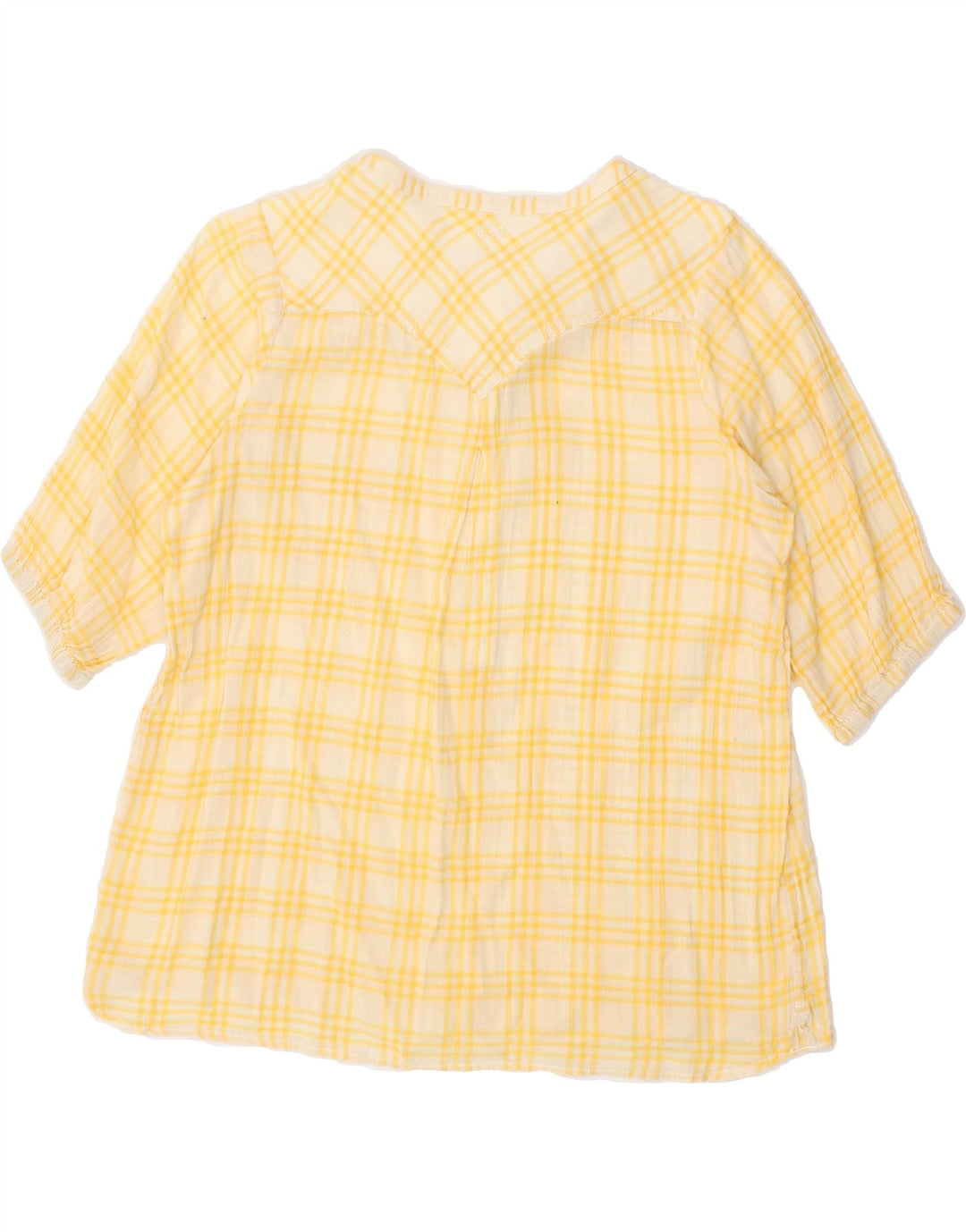 LEVI'S Womens Pullover Shirt Blouse UK 6 XS Yellow Check Vintage Levi's and Second-Hand Levi's from Messina Hembry 