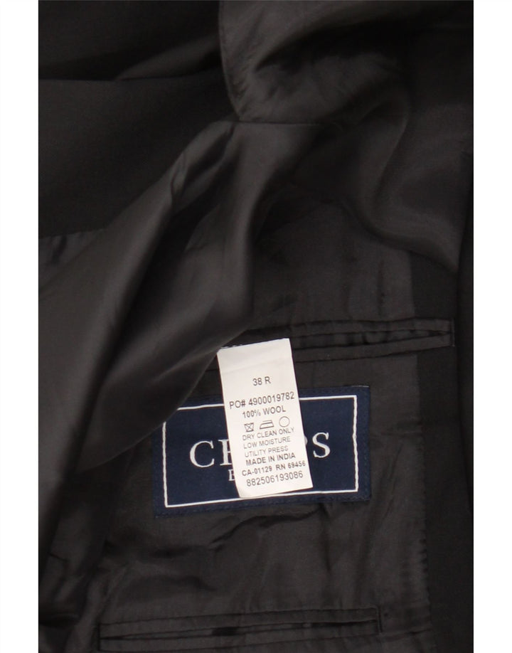 Chaps Mens 2 Button Blazer Jacket UK 38 Medium Black Wool