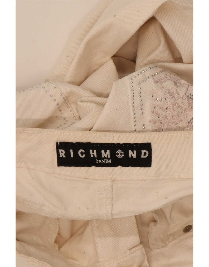 Richmond Womens Straight Jeans W29 L33 White Cotton