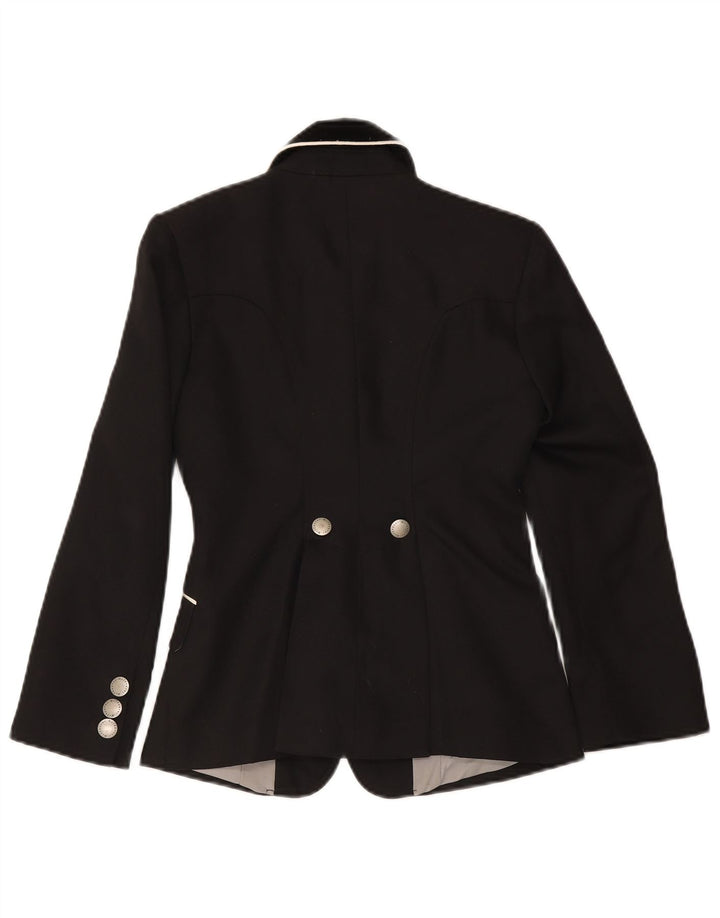 Pfiff Girls 3 Button Blazer Jacket 10-11 Years Black Polyester
