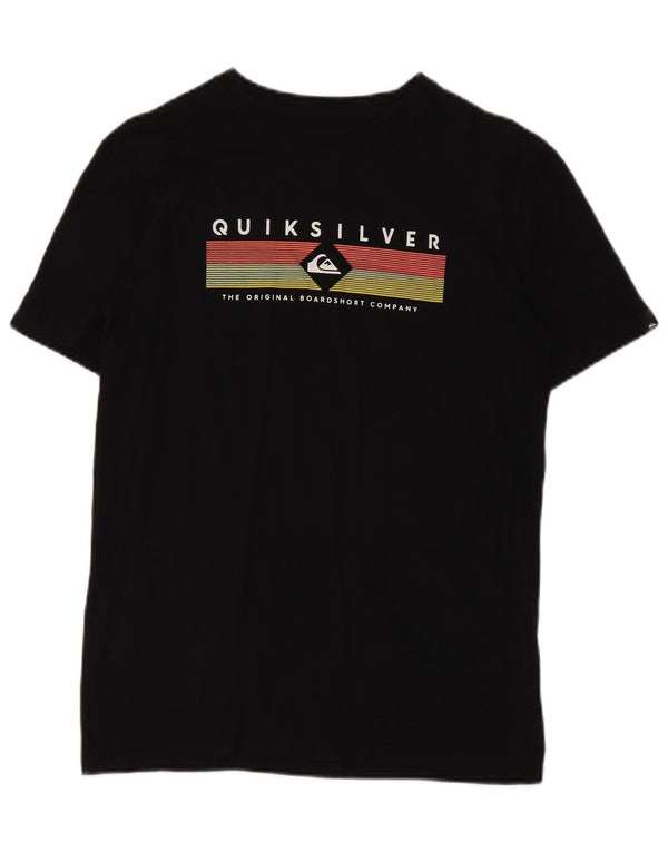 Quiksilver Mens Regular Fit Graphic T-Shirt Top XS Black Cotton