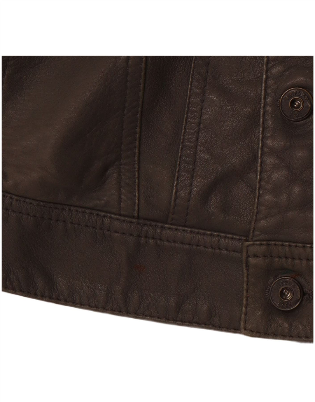 REPLAY Womens Leather Jacket UK 10 Small Grey Leather