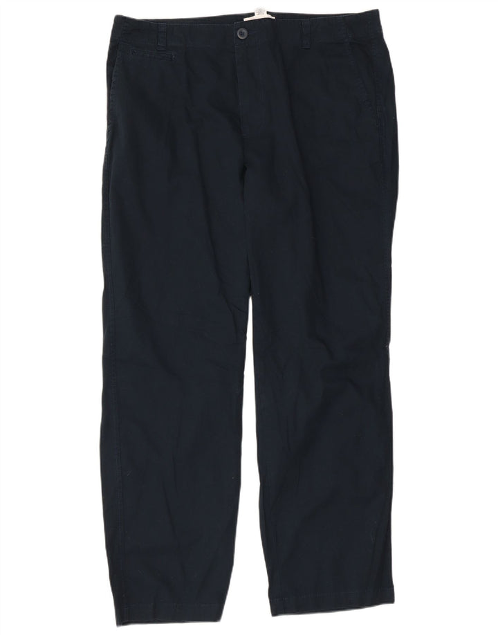 CALVIN KLEIN Mens Straight Chino Trousers W36 L30 Navy Blue Cotton