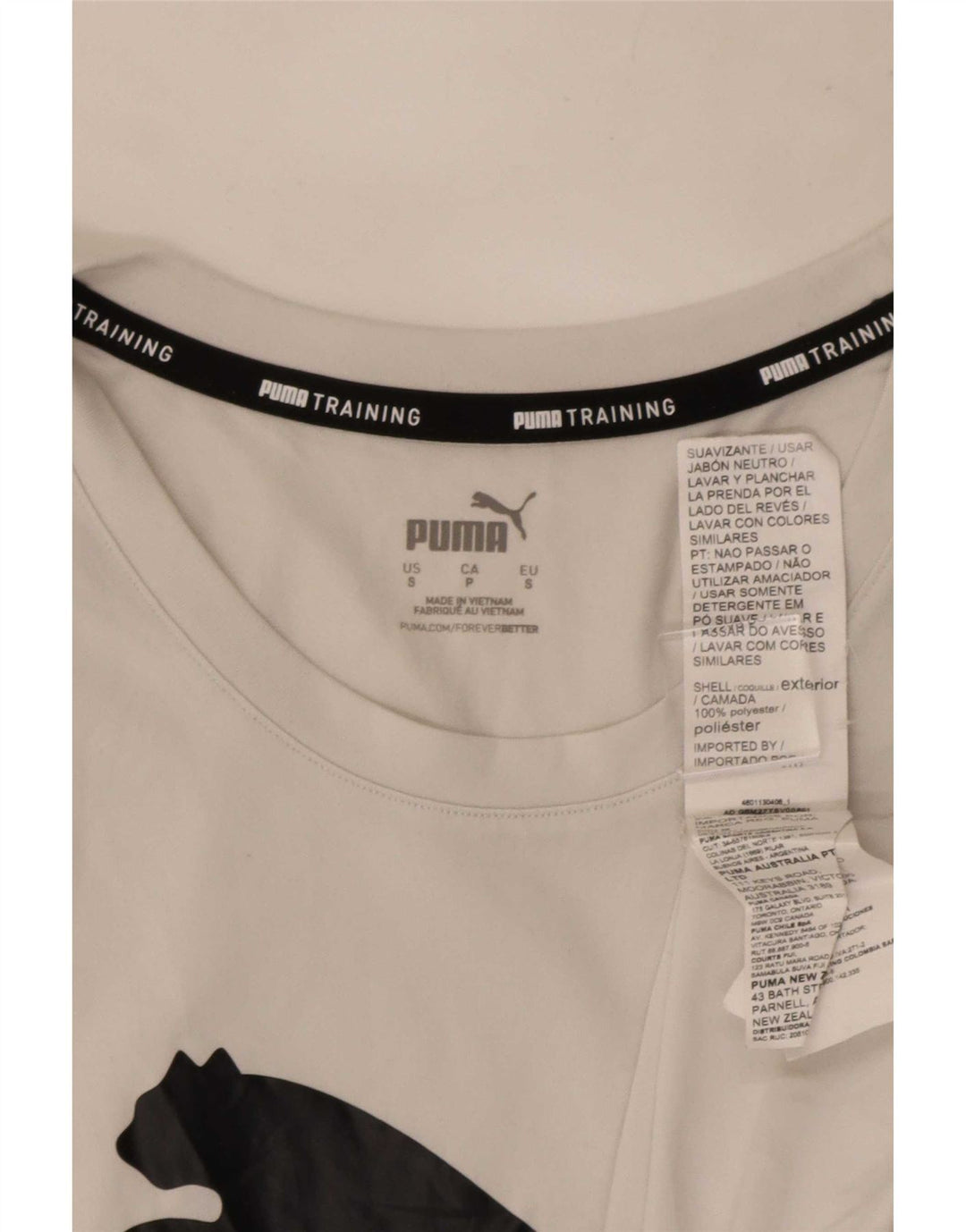 Puma Mens Graphic Vest Top Small White Polyester