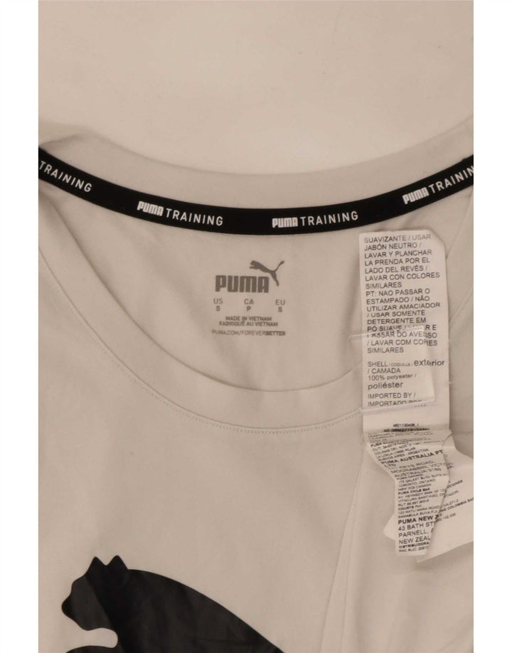 Puma Mens Graphic Vest Top Small White Polyester