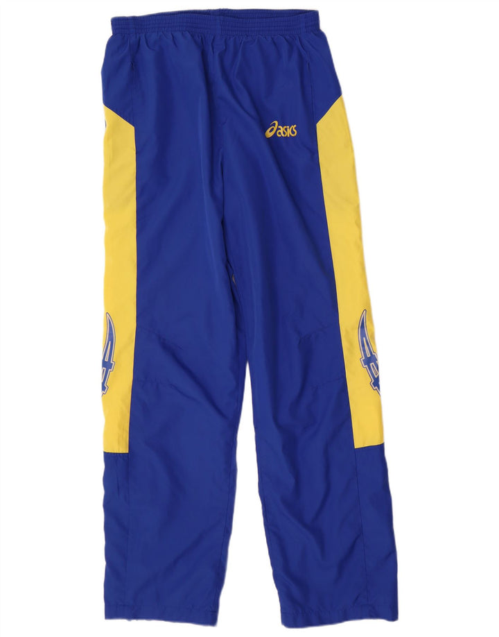 Asics Mens Graphic Full Tracksuit Large  Blue Colourblock Polyester