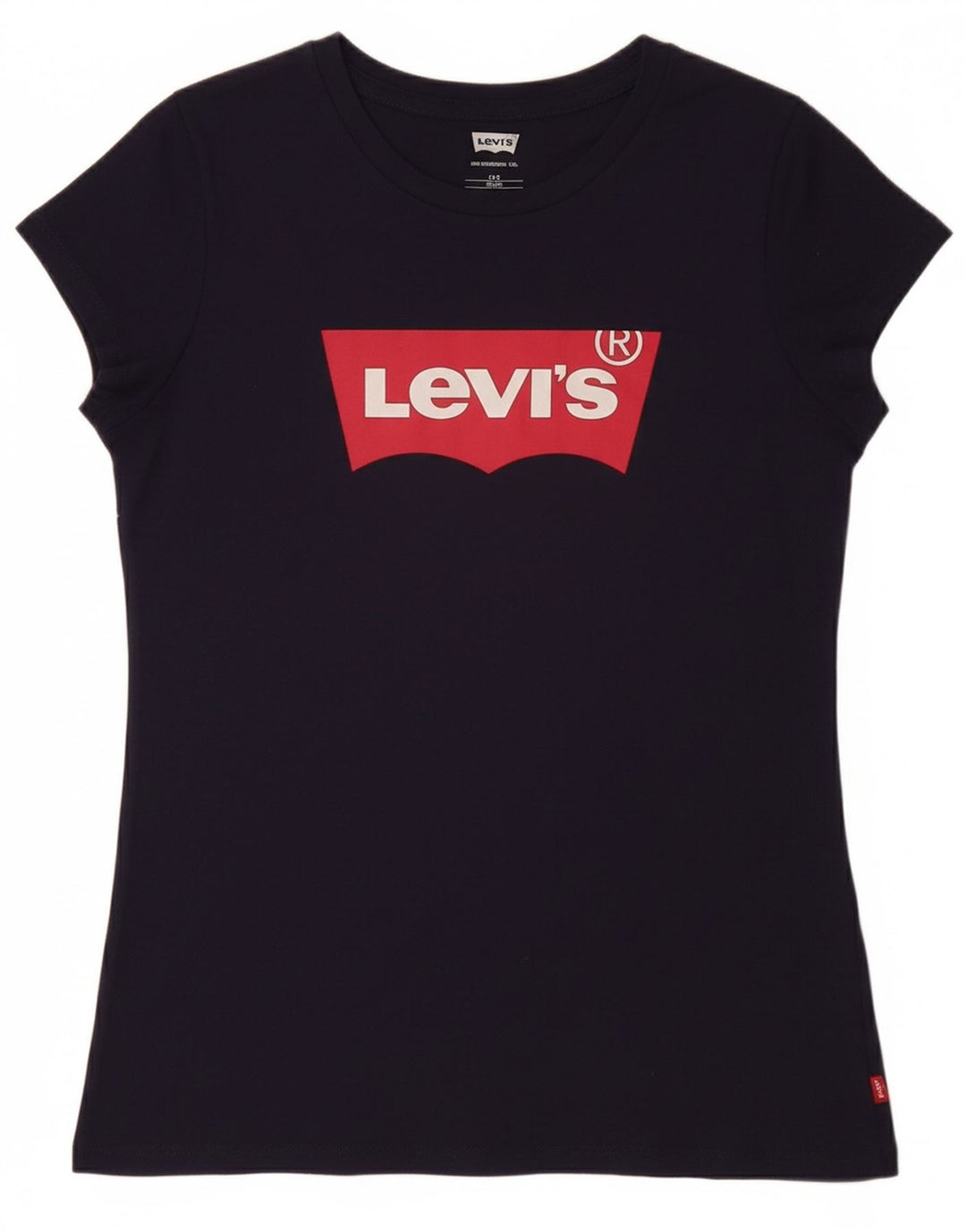 LEVI'S Girls Graphic T-Shirt Top 15-16 Years Navy Blue Cotton