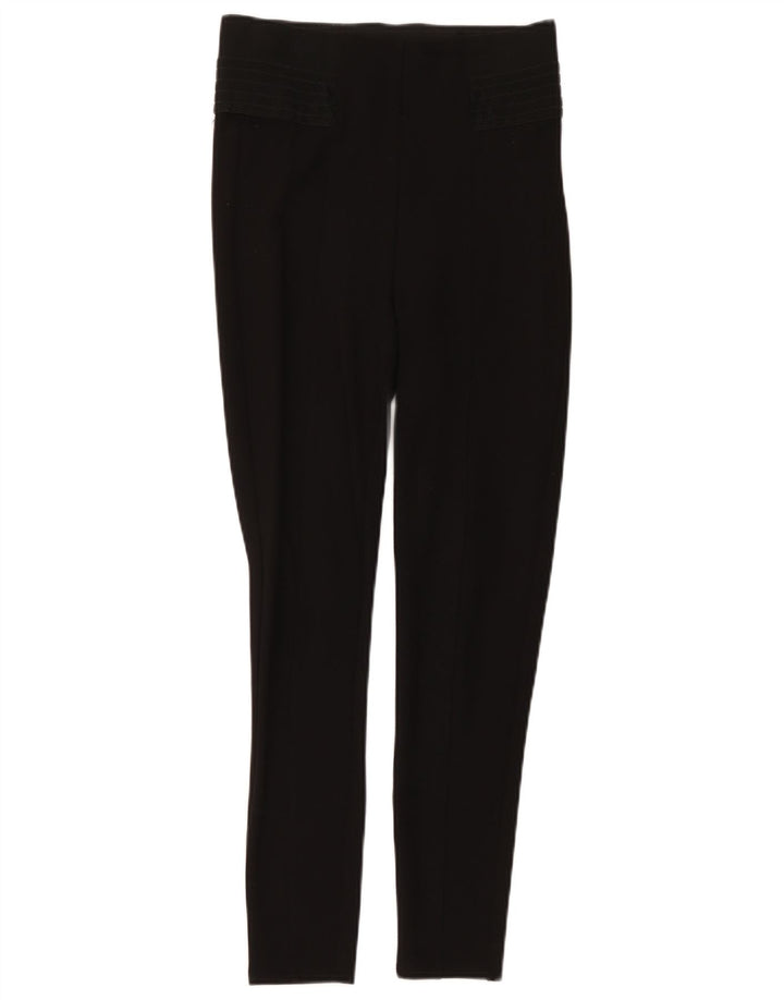 Zara Womens Leggings UK 12 Medium Black Polyester