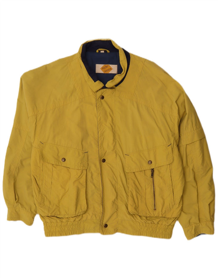 Vintage Mens Bomber Jacket IT 50 Large Yellow