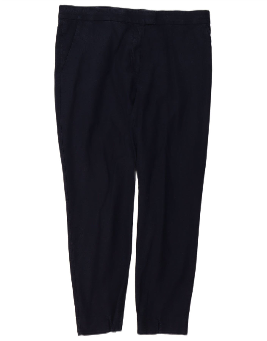 COS Womens Slim Fit Suit Trousers EU 42 Large W34 L27 Navy Blue Cotton
