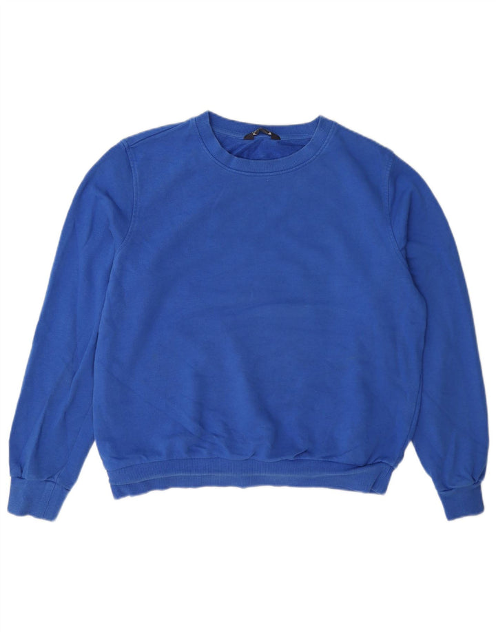 Marks & Spencer Womens Sweatshirt Jumper UK 12 Medium Blue Cotton