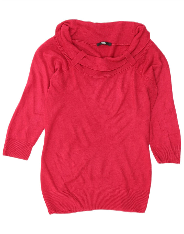 MARKS & SPENCER Womens Roll Neck Jumper Sweater UK 10 Small Pink