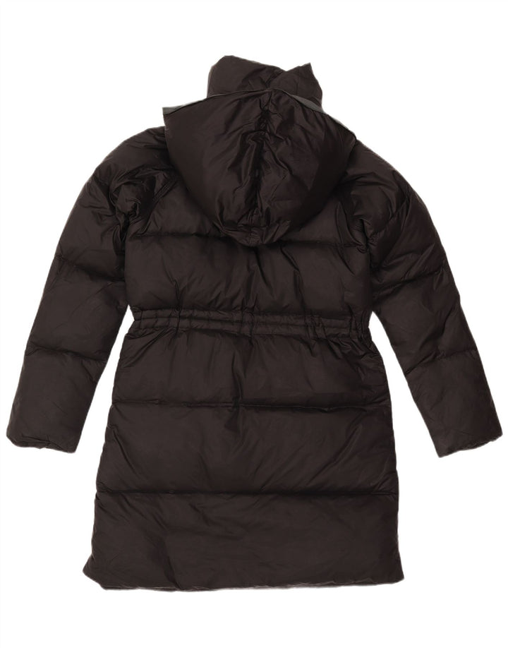 Calvin Klein Womens Hooded Padded Coat UK 10 Small Black Polyamide