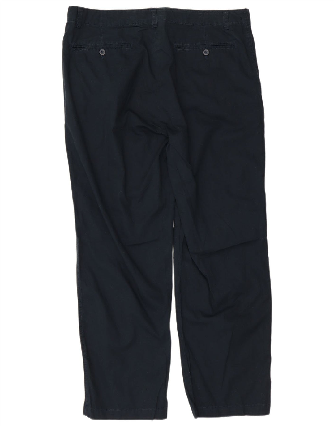CALVIN KLEIN Mens Straight Chino Trousers W36 L30 Navy Blue Cotton